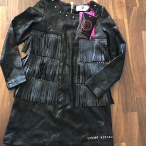 Young Versace Black dress with gold detail